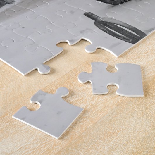 コロンバス通り酒屋NYC吹雪の冬 ジグソーパズル (側面)