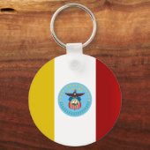 コロンバス（オハイオ）国旗のキーチェーン キーホルダー (正面)