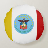 コロンバス（オハイオ）市旗 ラウンドクッション (裏面)