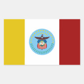 コロンバス（オハイオ）市旗 長方形シール (正面)