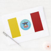 コロンバス（オハイオ）市旗 長方形シール (封筒)