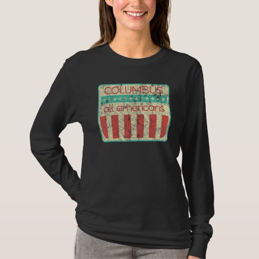 コロンバス オールアメリカン レトロ 7月4日 Tシャツ (正面)