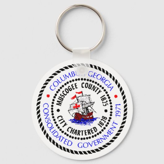 コロンバス、ジョージア・シール キーホルダー (正面)