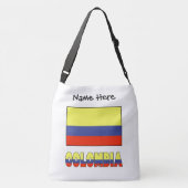 コロンビアおよびコロンビアパーソナライズされた国旗 クロスボディバッグ (裏面)