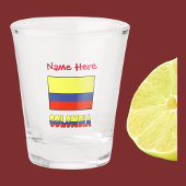 コロンビアおよびコロンビア国旗の赤の個人設定 ショットグラス