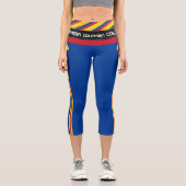 コロンビアおよびコロンビア国旗ファッション、フィットネス、スポーツ カプリレギンス (正面)