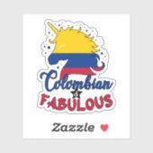 コロンビアおよび素晴らしいユニコーンコロンビア国旗 シール (シート)