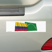 コロンビアおよびRisaraldaの振る旗 バンパーステッカー (車上)