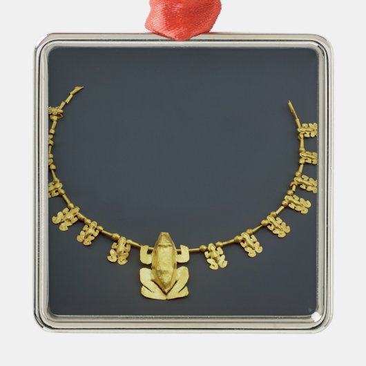 コロンビアからのカエルが付いているQuimbayaのネックレス、 メタルオーナメント (正面)