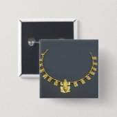 コロンビアからのカエルが付いているQuimbayaのネックレス、 缶バッジ (正面&裏面)