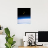 コロンビアからの地球と月の眺め(STS-107) ポスター (ホームオフィス)