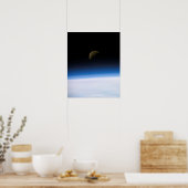 コロンビアからの地球と月の眺め(STS-107) ポスター (キッチン)