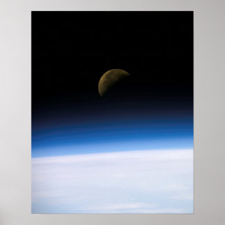 コロンビアからの地球と月の眺め(STS-107) ポスター