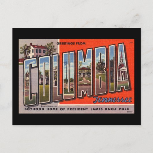 コロンビアからの挨拶 ポストカード (正面)