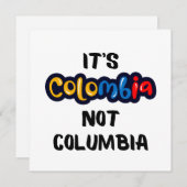 コロンビアじゃないおもしろい引用文 招待状 (正面/裏面)