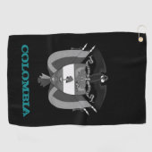 コロンビアとコロンビアの紋章/国旗 ゴルフタオル (横)