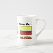 コロンビアとコロンビア国旗のカスタマイズマグカップ ボーンチャイナマグカップ (右)