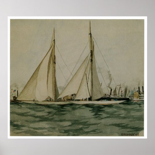 コロンビアとシャムロック1899 ポスター (正面)