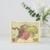コロンビアとベネズエラの地図(1898年) ポストカード (スタンド正面)