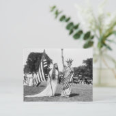 コロンビアとレディ・リバティ， 1919 ポストカード (スタンド正面)