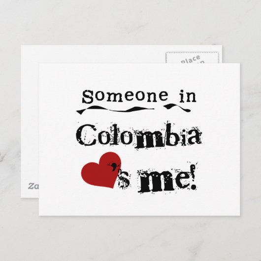 コロンビアにいる誰かが私を愛している ポストカード (正面/裏面)