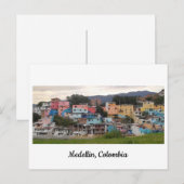 コロンビアのエル・ペセブレ壁画メデリンのはがき ポストカード (正面/裏面)