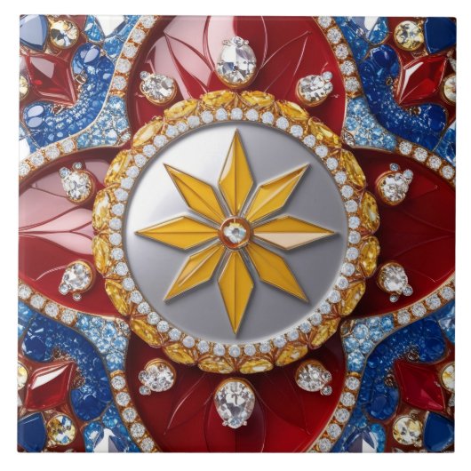 コロンビアのカラー付きタイルのモダンデザイン タイル (正面)