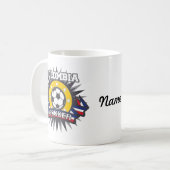 コロンビアのサッカーの破烈 コーヒーマグカップ (正面左)