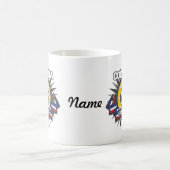 コロンビアのサッカーの破烈 コーヒーマグカップ (中央)