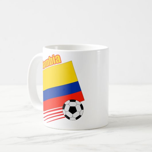コロンビアのサッカーチーム コーヒーマグカップ (正面左)