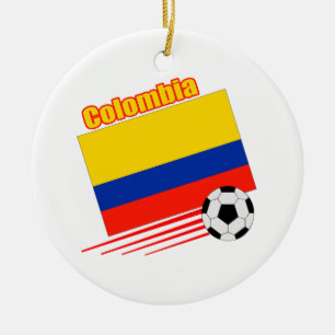 コロンビアのサッカーチーム セラミックオーナメント