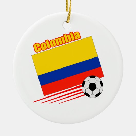 コロンビアのサッカーチーム セラミックオーナメント (正面)