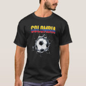 コロンビアのサッカーファン – コロンビアのサッカーの亀裂 Tシャツ (正面)