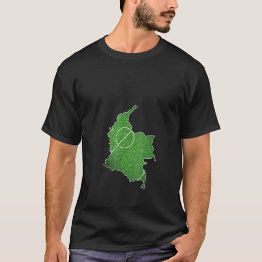 コロンビアのサッカー裁判所 Tシャツ (正面)
