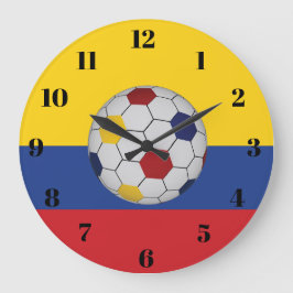 コロンビアのサッカー ラージ壁時計