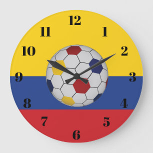 コロンビアのサッカー ラージ壁時計
