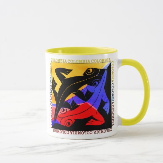 コロンビアのトカゲのコーヒーカップ マグカップ (右)