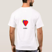 コロンビアのハート Tシャツ (裏面)