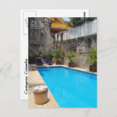 コロンビアのプールサイドのポストカード ポストカード (正面/裏面)