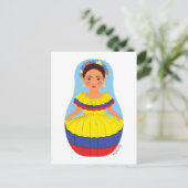 コロンビアのマトリョーシカ葉書 ポストカード (スタンド正面)