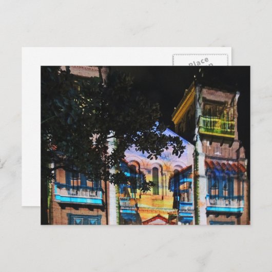 コロンビアのメデリンで行われるクリスマスライトショー シーズンポストカード (正面/裏面)