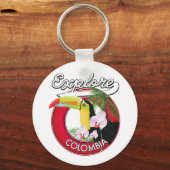 コロンビアのレトロロゴを探索する キーホルダー (正面)