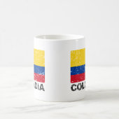 コロンビアのヴィンテージの旗 コーヒーマグカップ (中央)