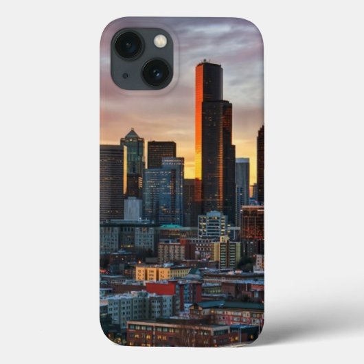 コロンビアの中心および都心のシアトル、シアトル Case-Mate iPhoneケース (裏面)
