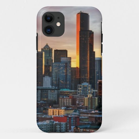 コロンビアの中心および都心のシアトル、シアトル Case-Mate iPhoneケース (裏面)