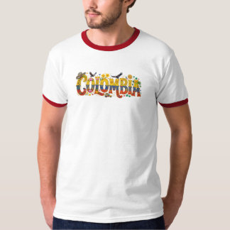 コロンビアの伝統と色彩豊かなトロピカルカルチャー、コーヒー Tシャツ