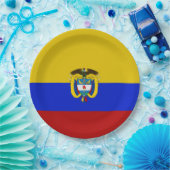 コロンビアの国旗章    ペーパープレート (パーティー)