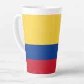 コロンビアの国旗 カフェラテマグ (左アングル)