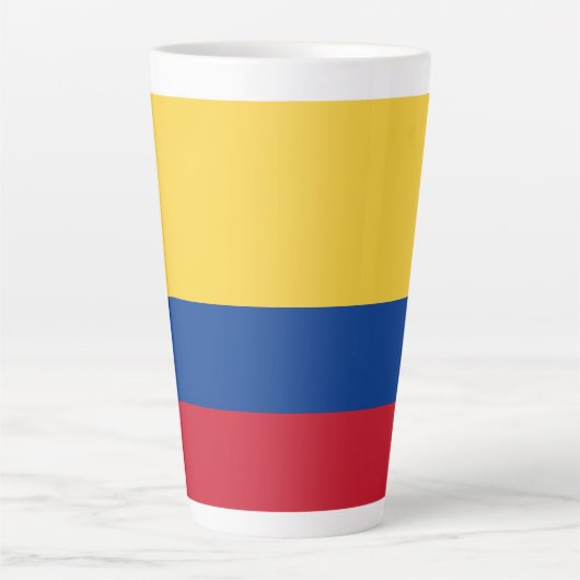 コロンビアの国旗 カフェラテマグ (正面)