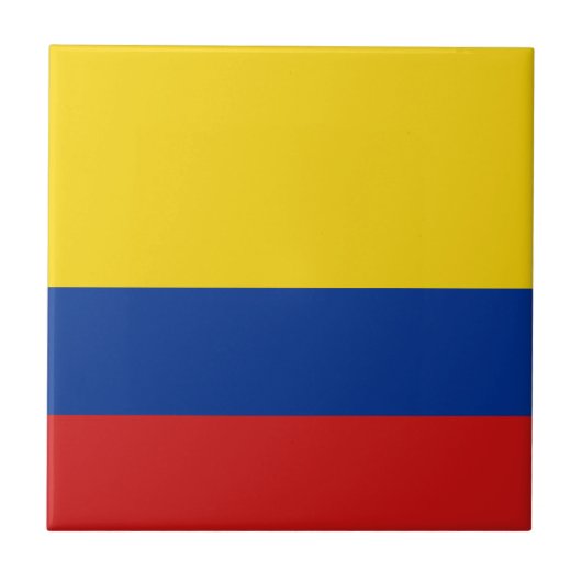 コロンビアの国旗 セラミックタイル (正面)